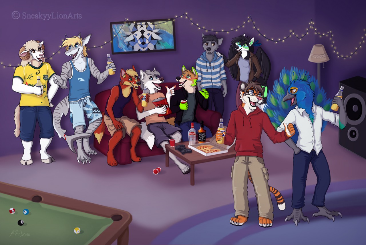 House Party by LeonessKLN -- Fur Affinity [dot] net