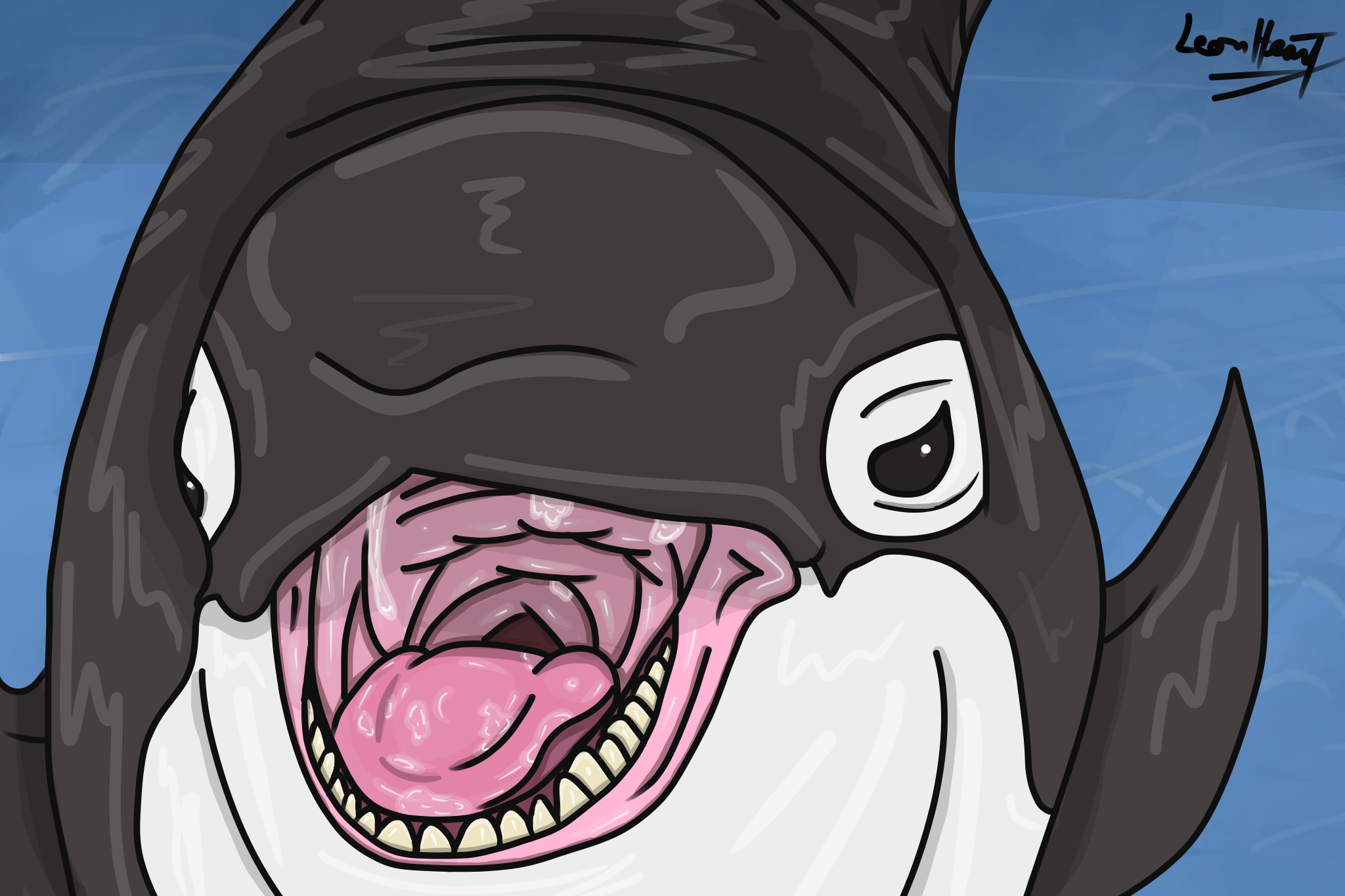 Make a splash with your new friend, this Hungry Orca avatar