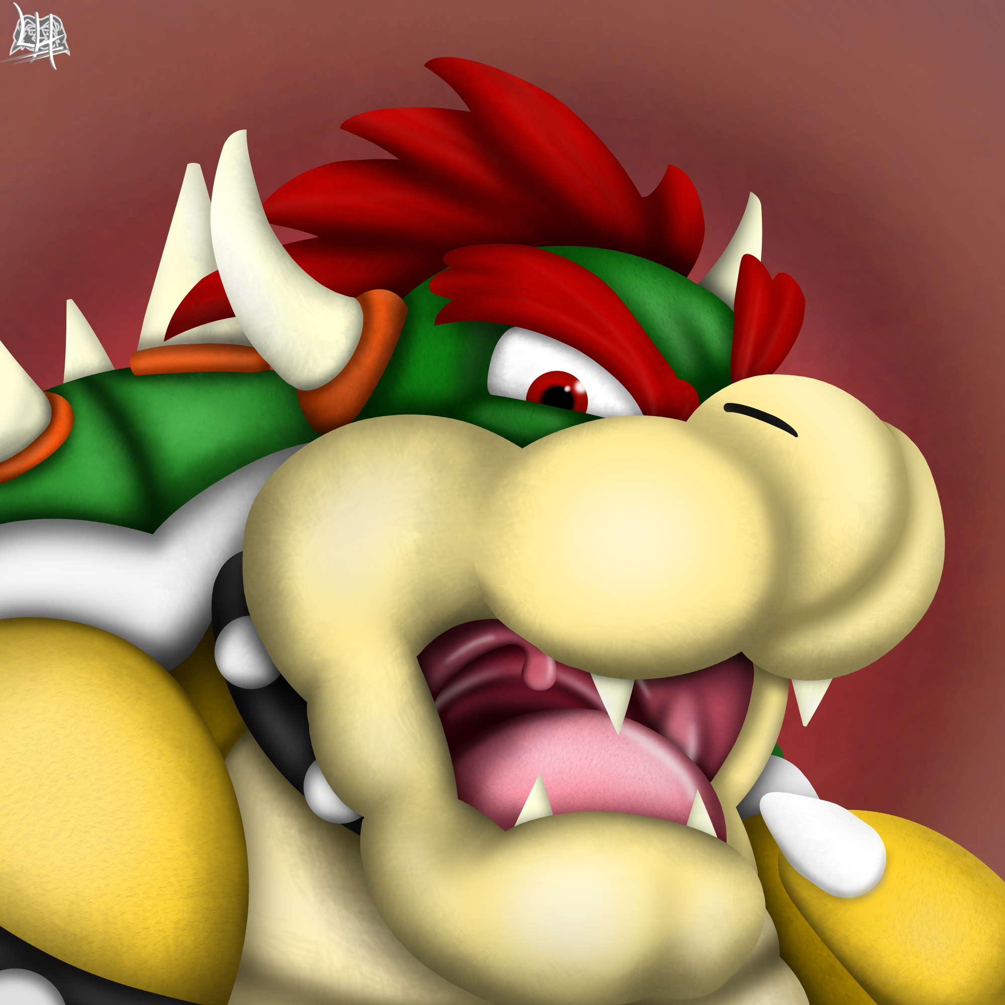 Bowser Jr. is eating Mario's Dish by Darknessslayer02 -- Fur Affinity [dot]  net