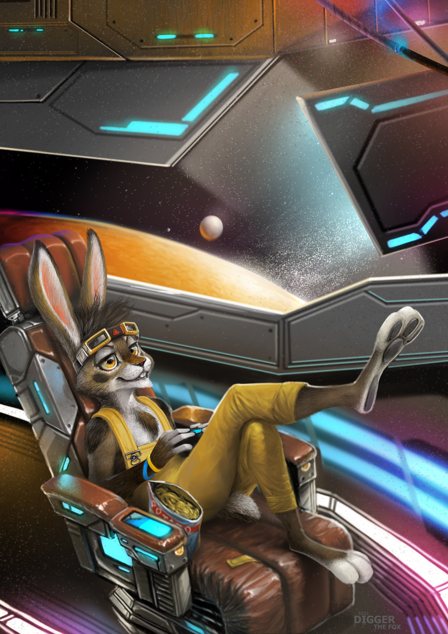 0087 Space Bunny. 