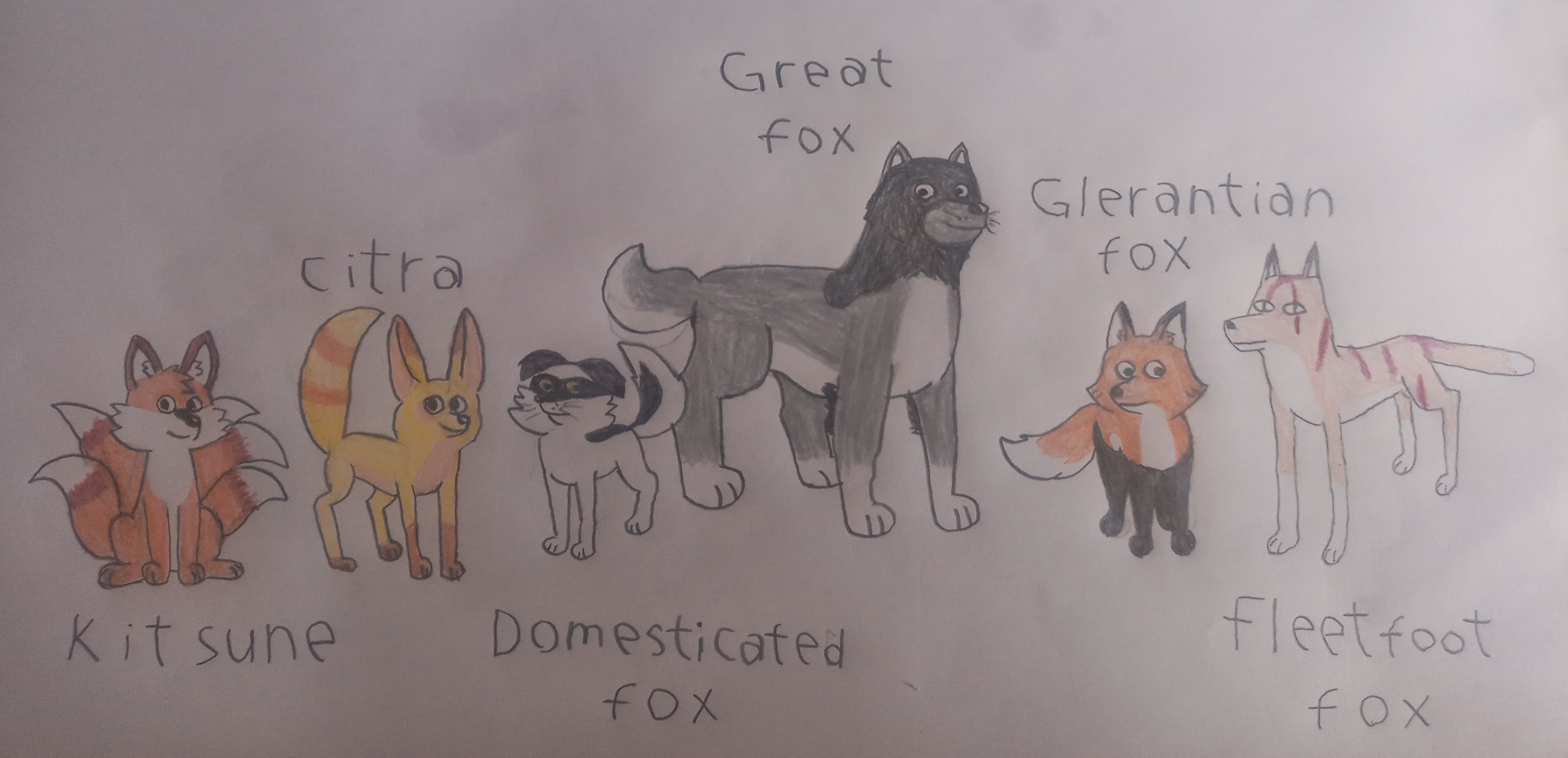 Fictional foxes species by LeroyUrocyon713 -- Fur Affinity [dot] net