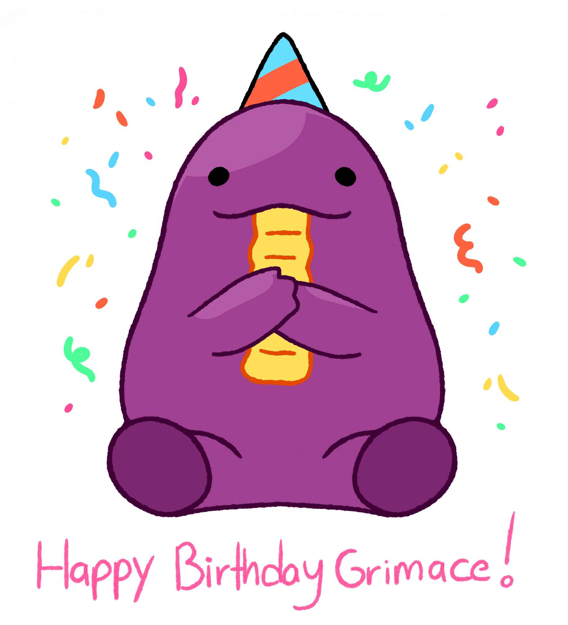 Happy Birthday Grimace! by LexisSketches -- Fur Affinity [dot] net
