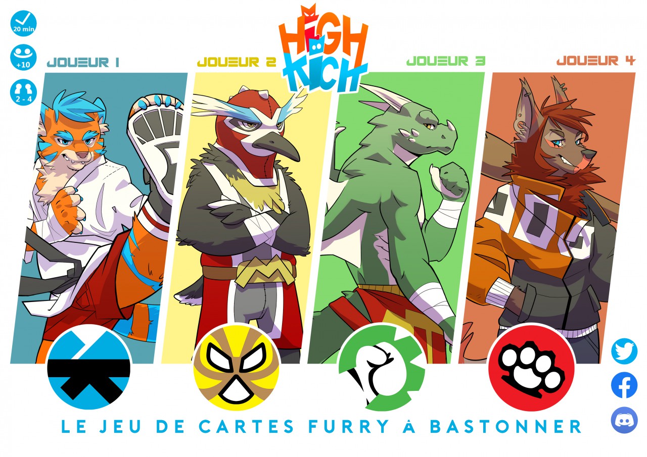 High Kick, the furry cardboard game by LEZO -- Fur Affinity [dot] net