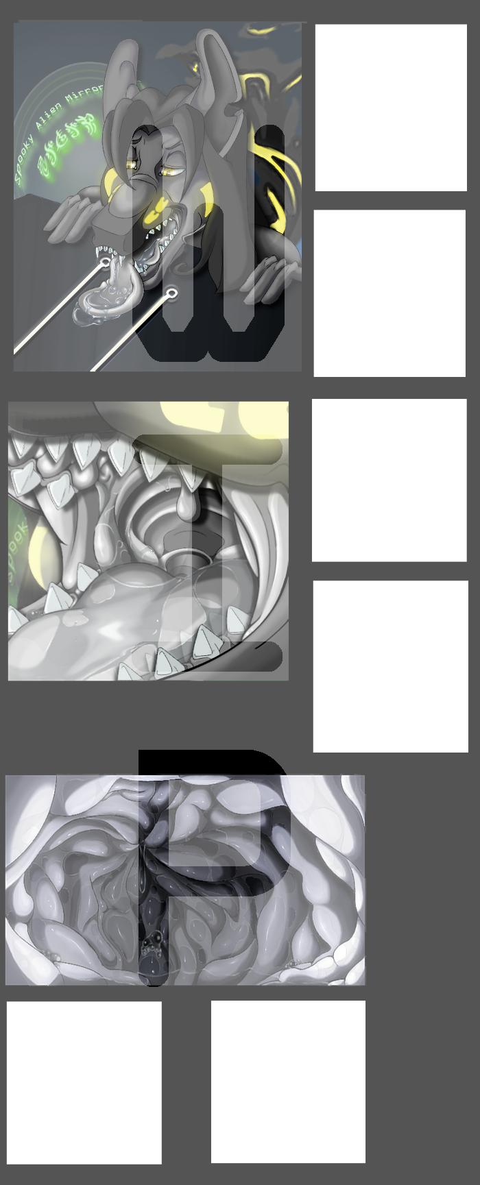 Omega Spooky Alien Mirror house vore WIP Revised by Lhiaans of