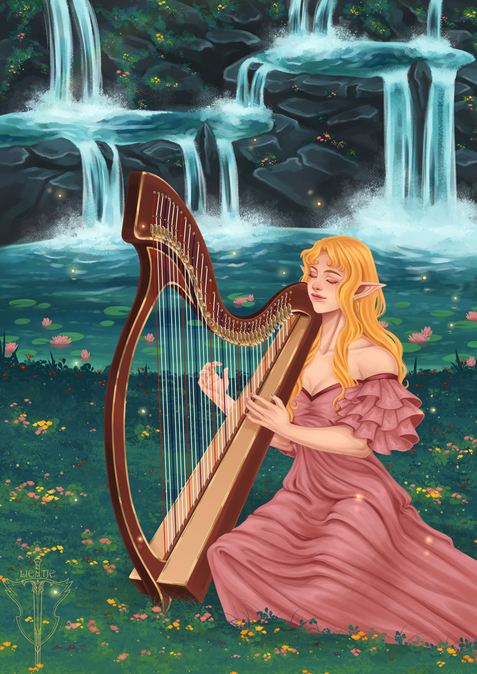 |P| The Harpist