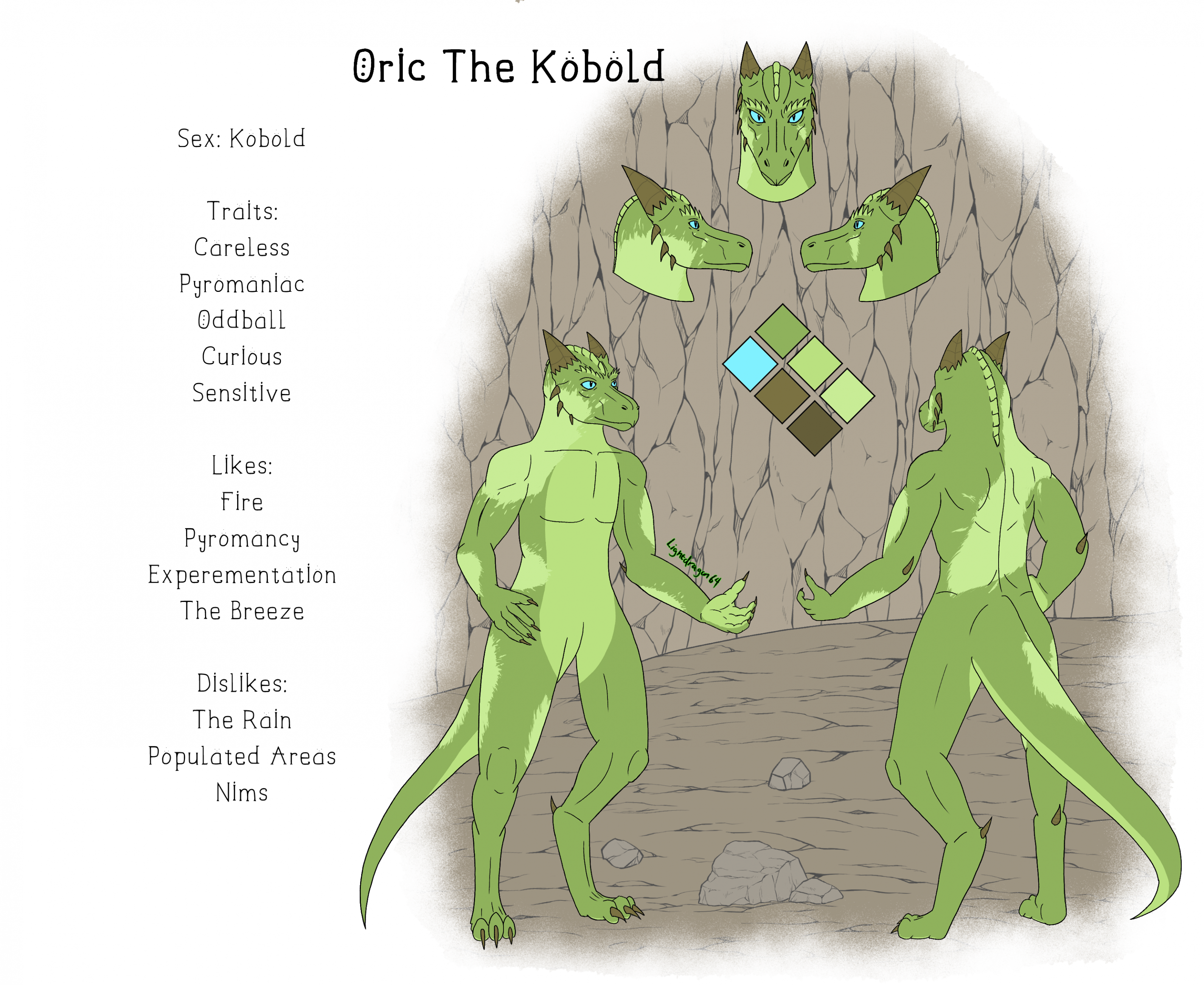 Oric The Kobold Updated Ref Sheet (No Clothes) by lightdragon64 -- Fur  Affinity [dot] net