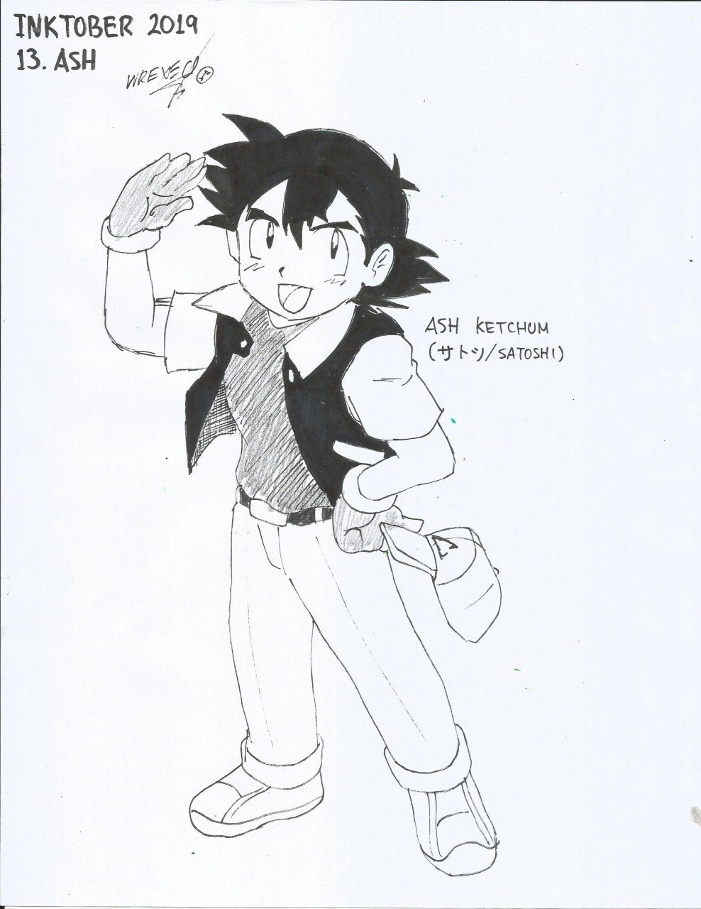 Inktober 13 Ash (Ash Ketchum/Satoshi Fan Art) by Ligoni -- Fur Affinity  [dot] net