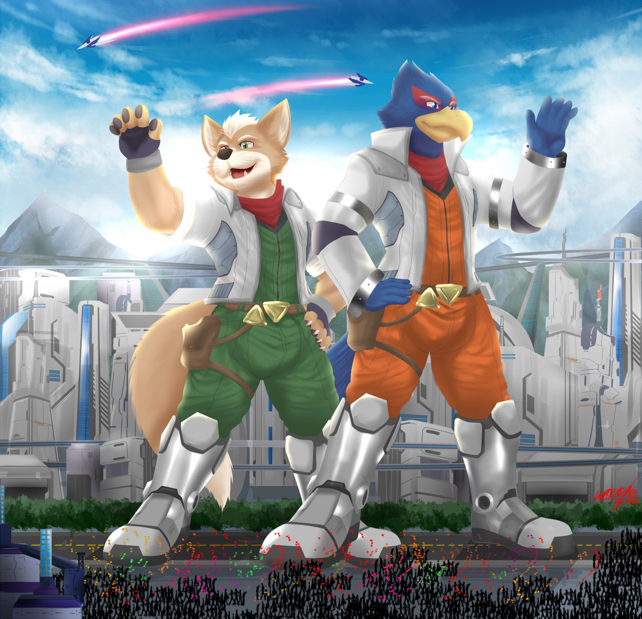 Macro Fox And Macro Falco (Commission) by Ligoni -- Fur Affinity [dot] net