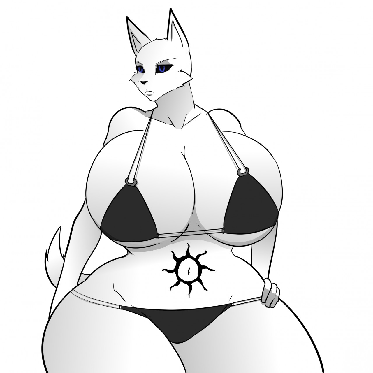 General Furry Art. white. tits. 