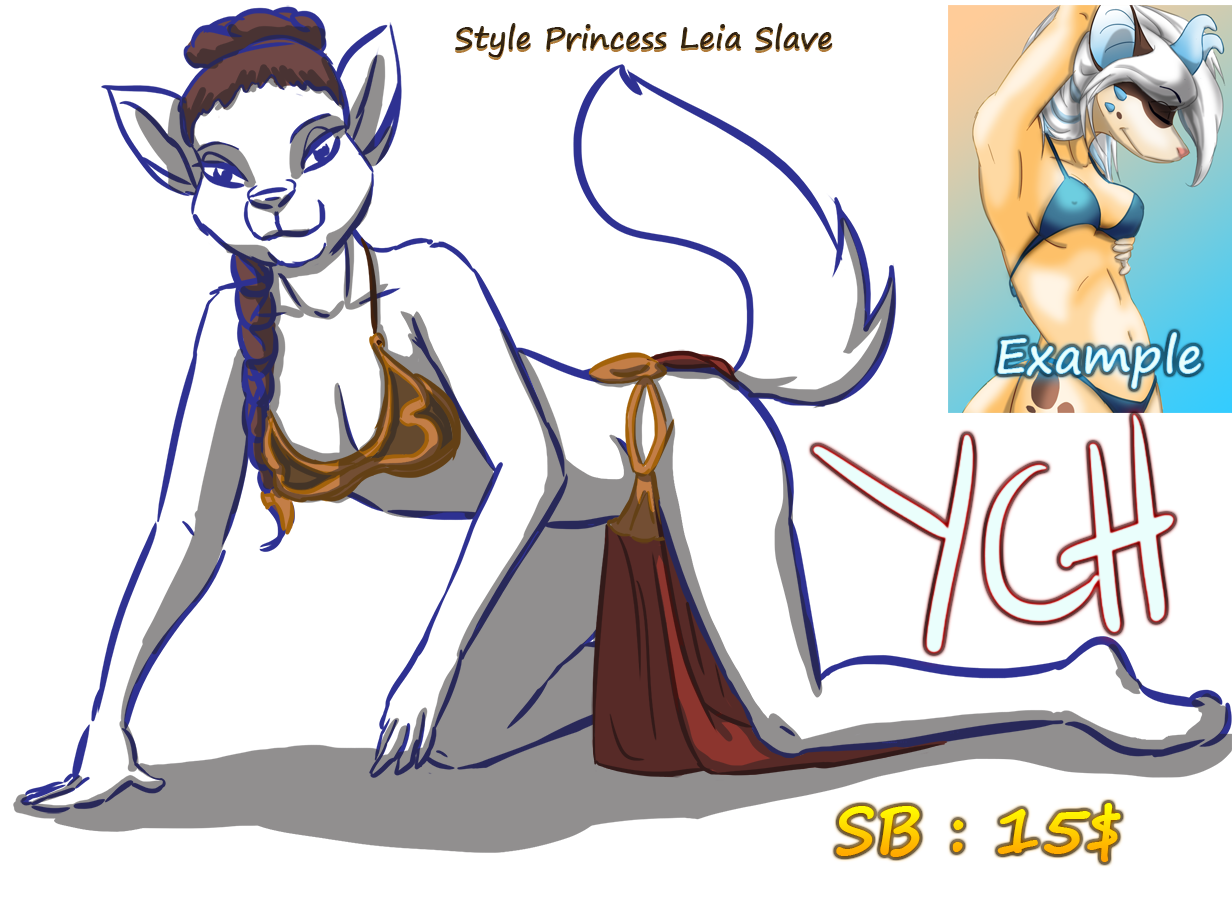 YCH Bid - Princess Leia slave [finish] by liliebia -- Fur Affinity [dot] net