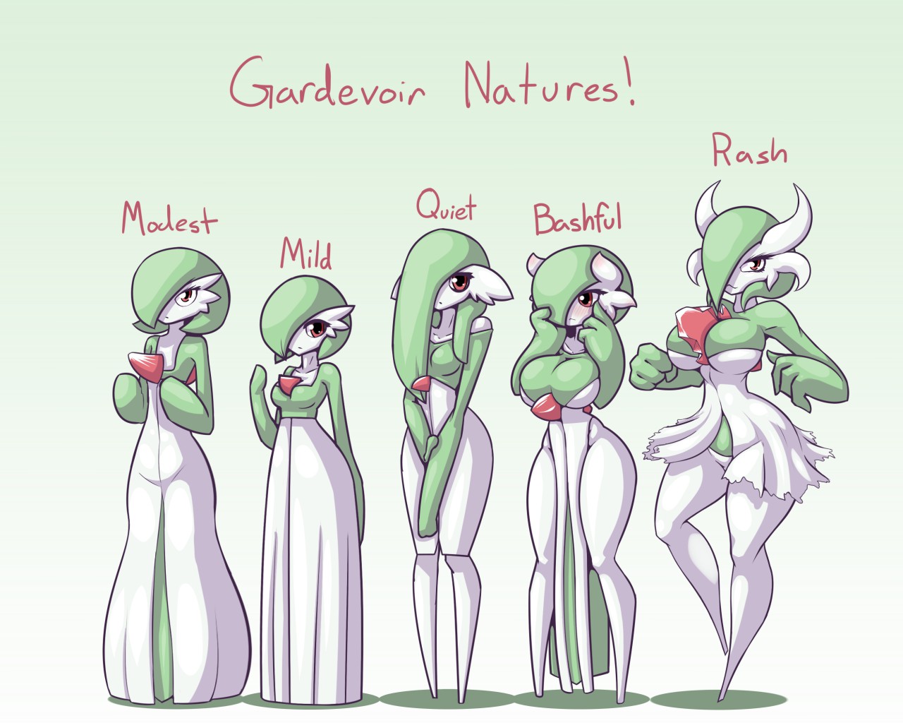 Gardevoir Natures: Part 3 by LimeBreaker -- Fur Affinity [dot] net