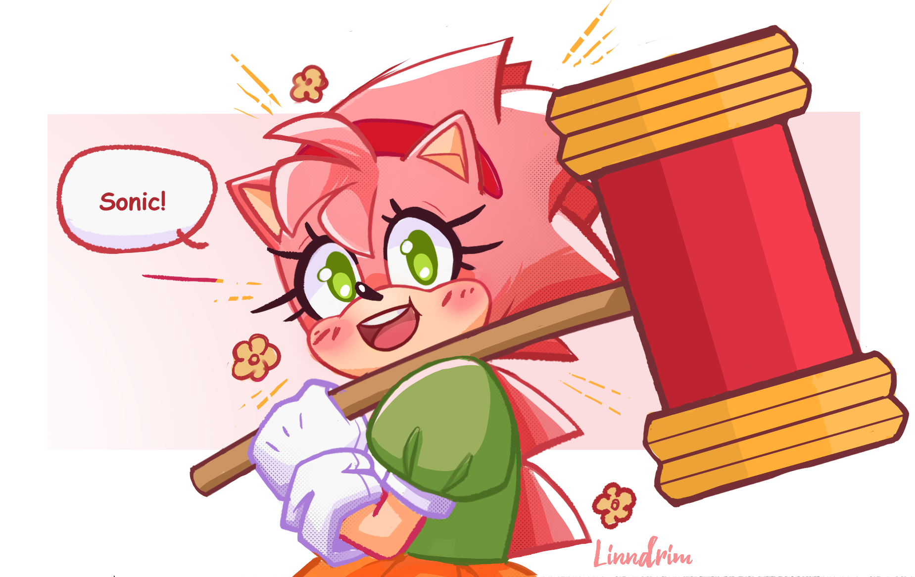 Amy Rose Cute mode by Linndrim -- Fur Affinity [dot] net