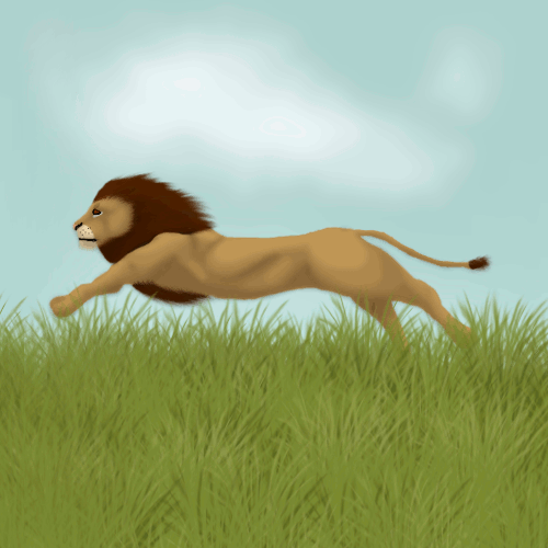 Lion Running by lionobsession -- Fur Affinity [dot] net