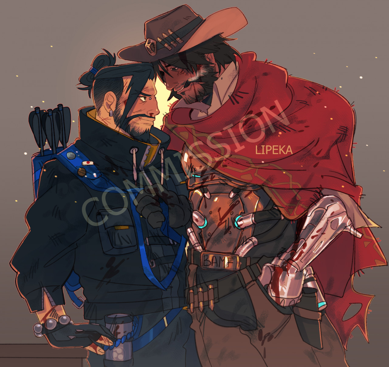 COMMISSION] Mccree x Hanzo by lipeka -- Fur Affinity [dot] net