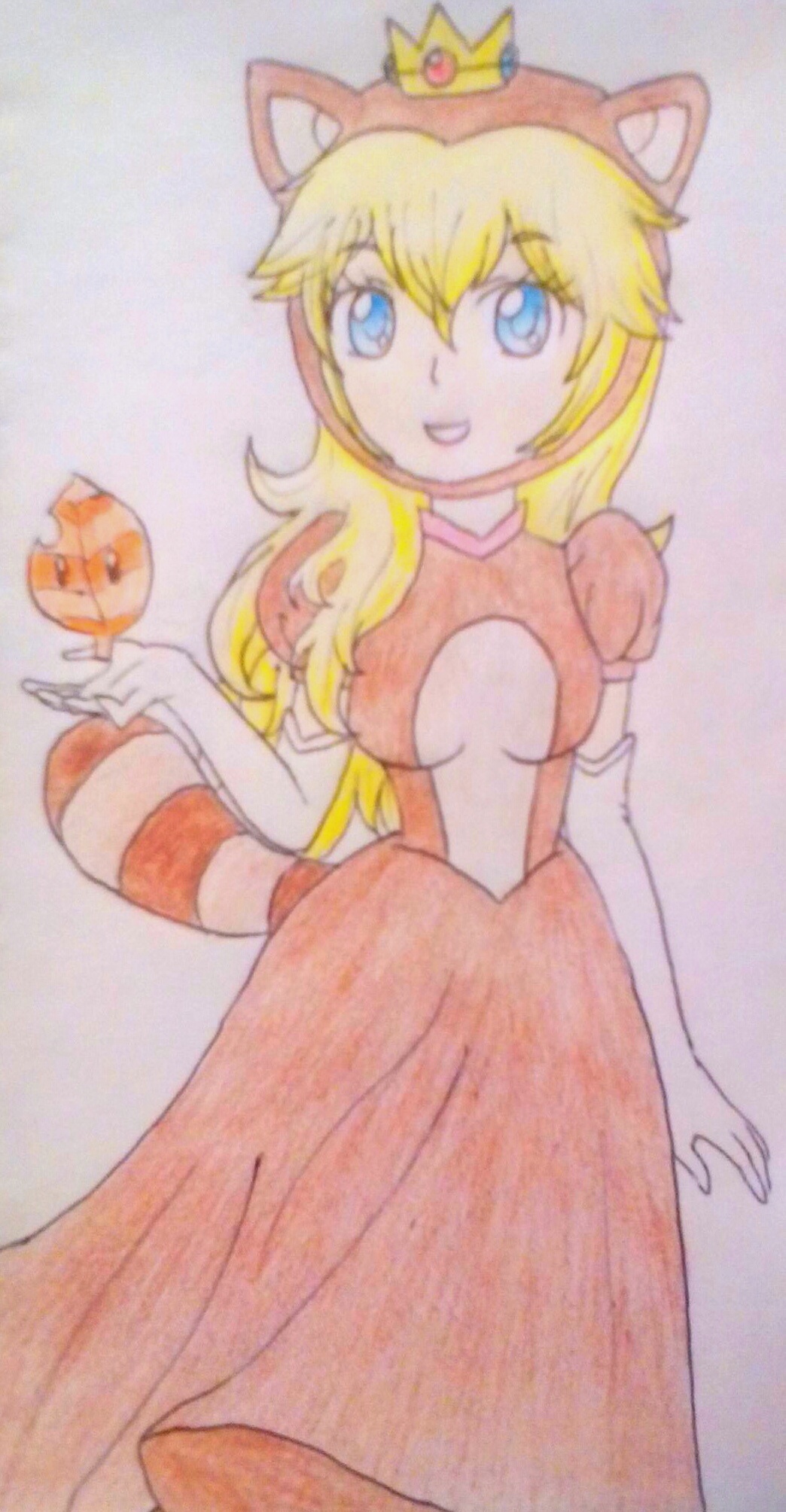 Tanooki Princess Peach by little-miss-oshawott -- Fur Affinity [dot] net