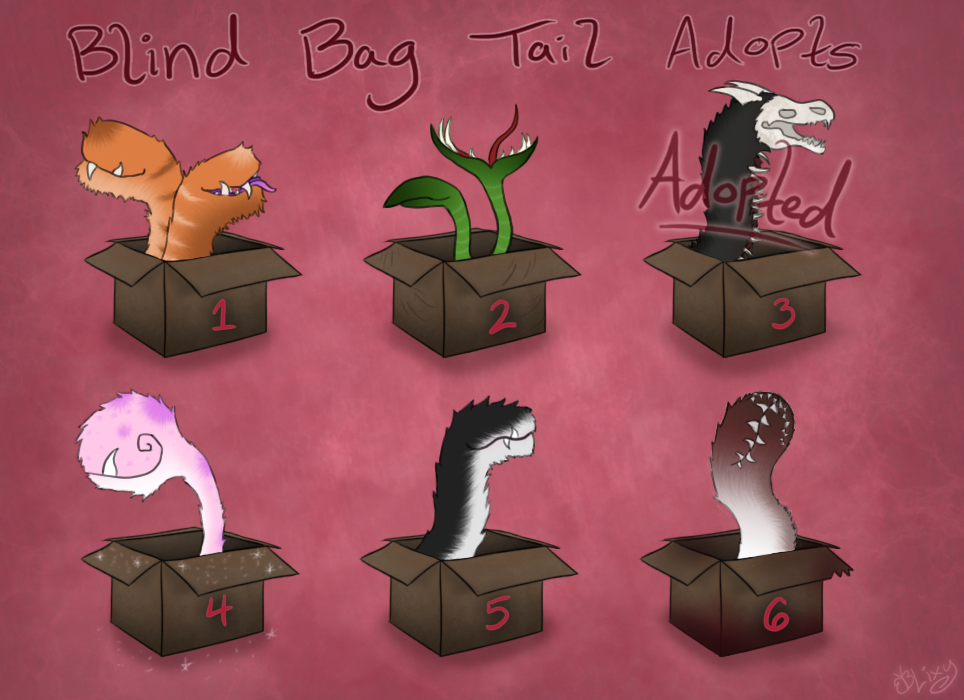 Blind Bag Tail Adopts - Mouth Tails! [5/6] by Lixeon -- Fur Affinity