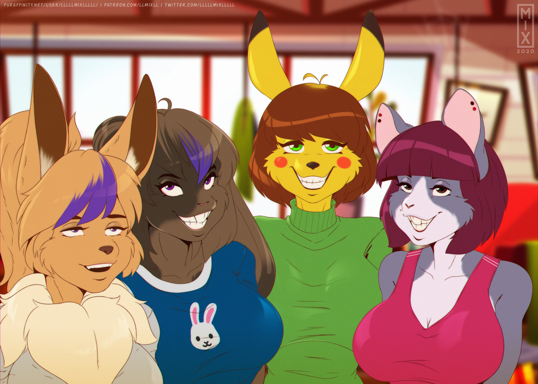 Me and the girls by lllllMIXlllll -- Fur Affinity [dot] net