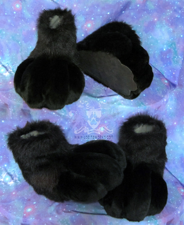 Black and Purple Foot Paws