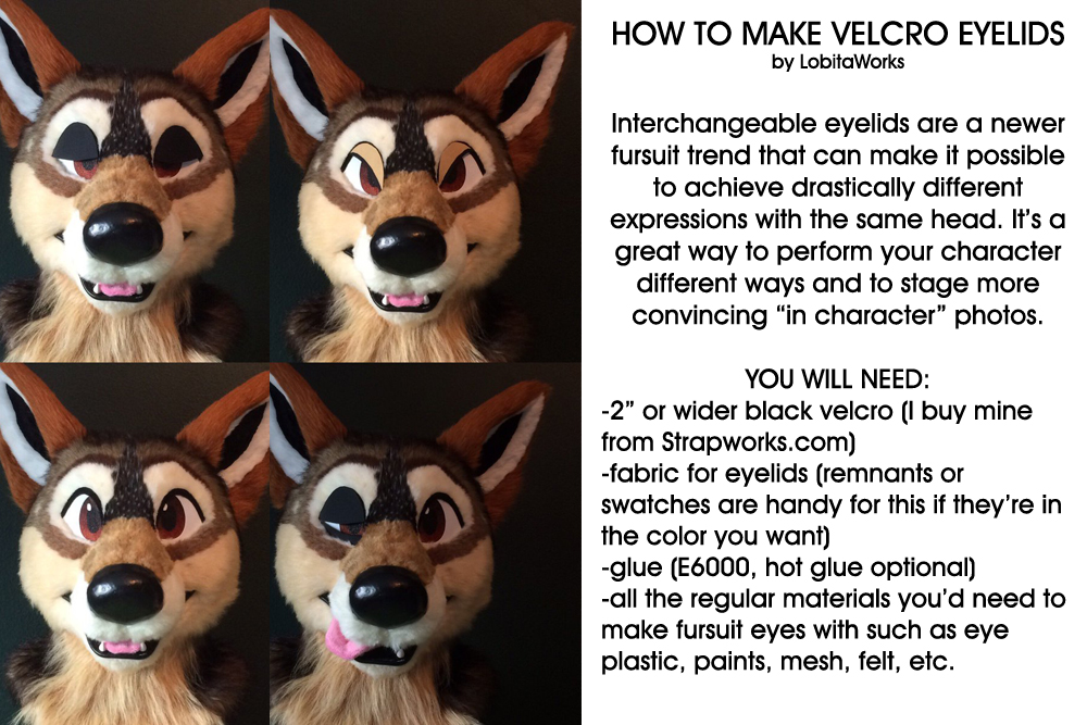 TUTORIAL: Changeable Fursuit Eyelids