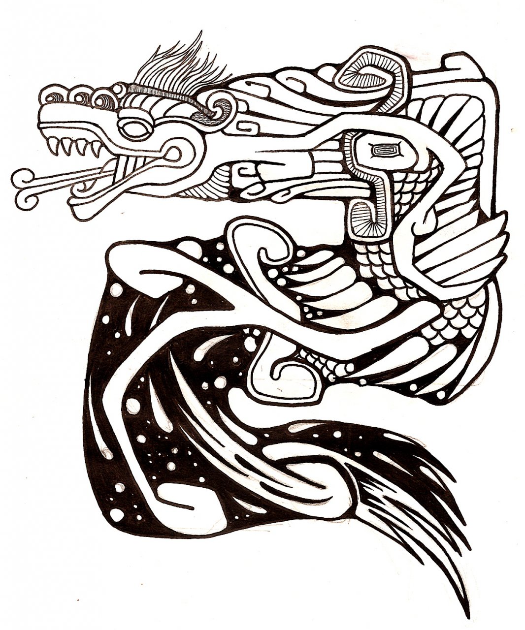 quetzalcoatl tattoo design