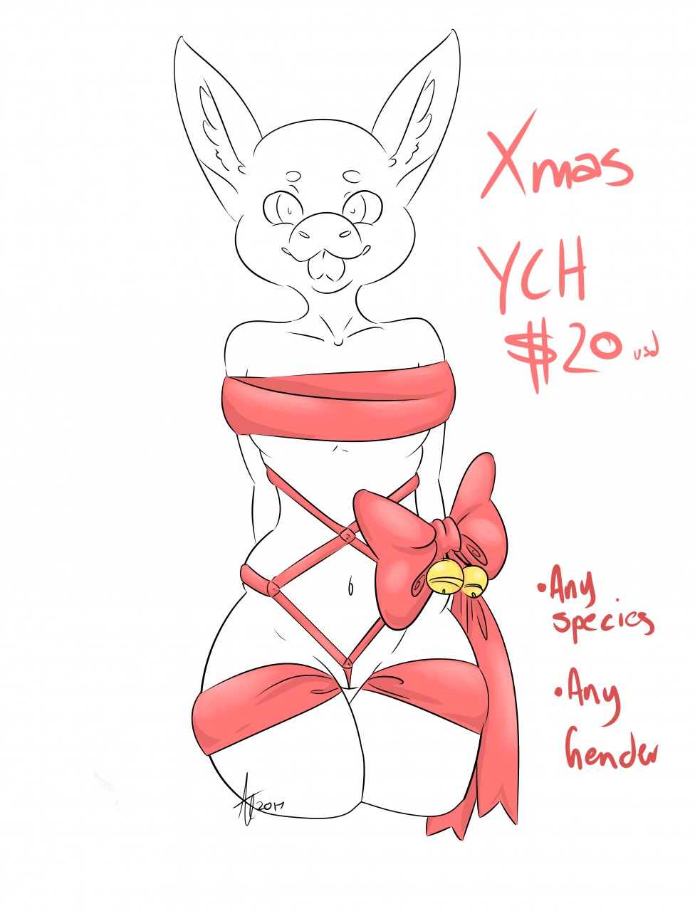 tied up ribbon ych(male only) - YCH.Commishes