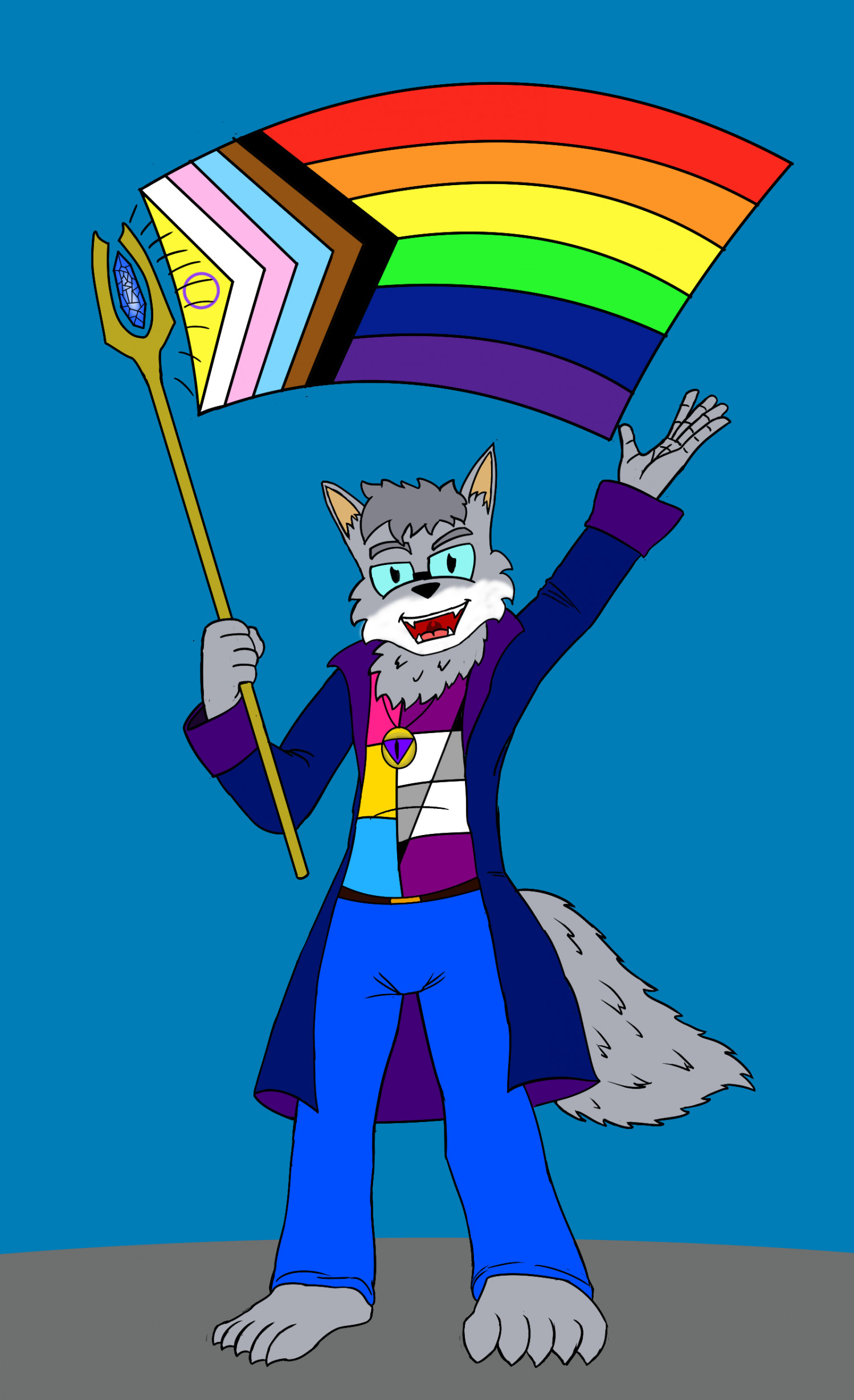 Pride Month: My Fursona/Me and my Flags