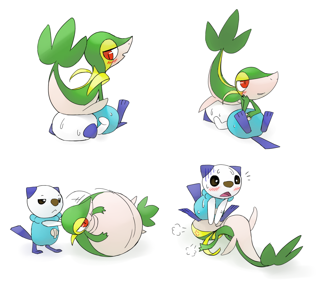 Oshawott and snivy