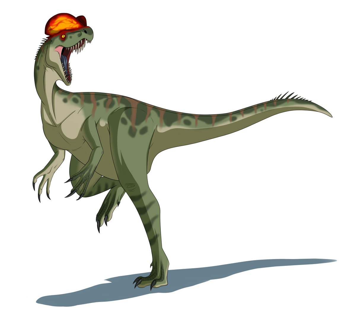 dinosaur with two frills on head