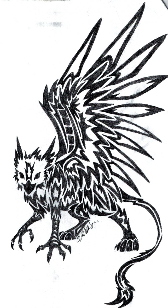 tribal griffin tattoo designs  Clip Art Library