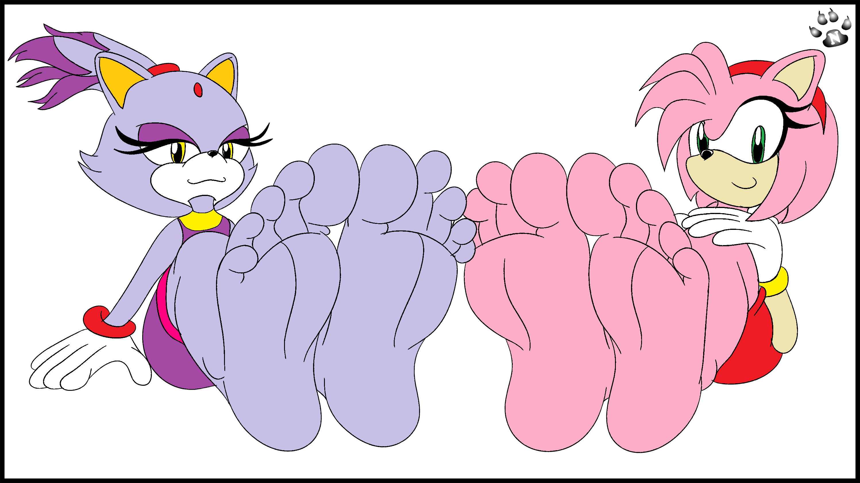 Amy and Blaze's Teasing Feet. 