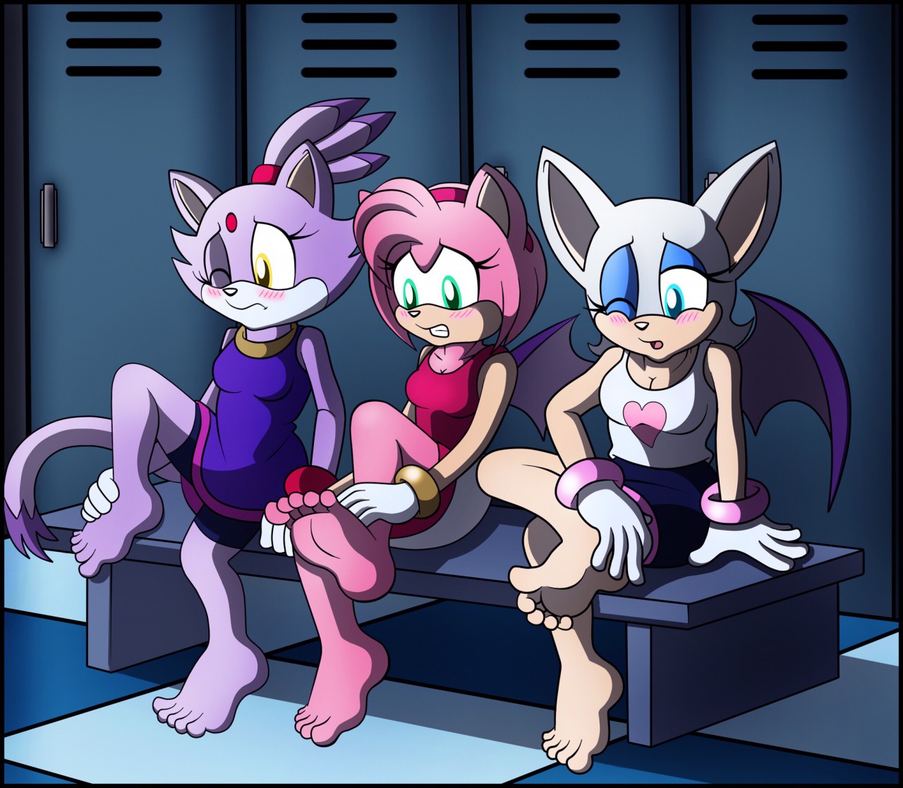 Amy tickles sonic