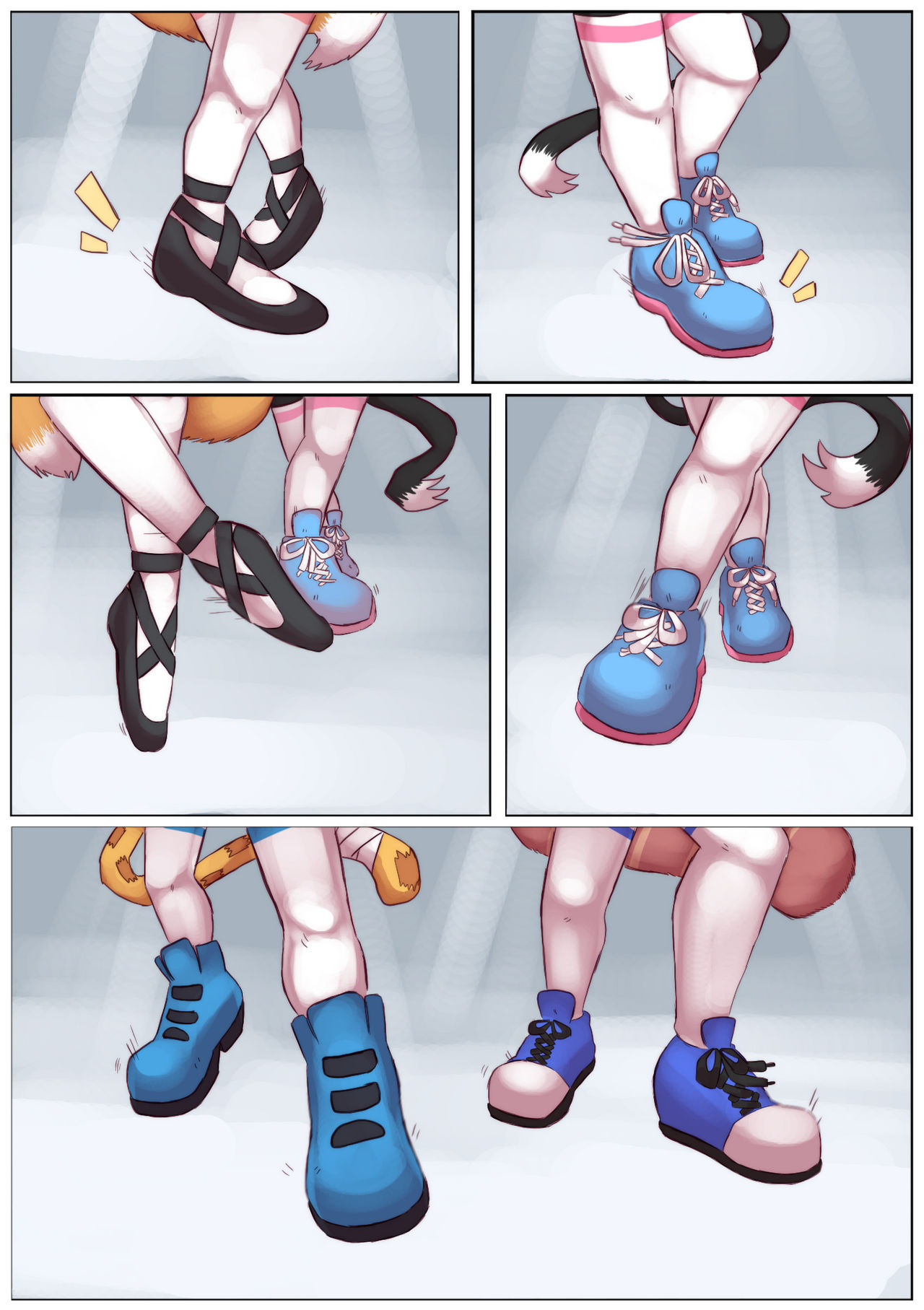 Mobian Oc Girls Dancing Feet Comic Page 2 By Louiseugenio Fur Affinity [dot] Net