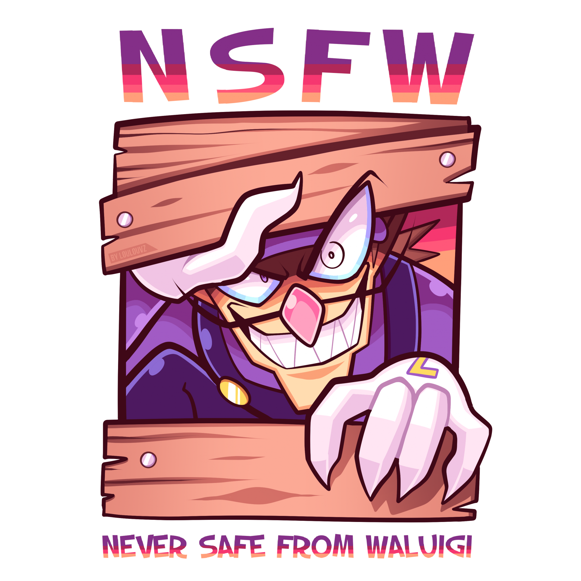 NSFW - Never Safe From Waluigi by LoulouVZ -- Fur Affinity [dot] net