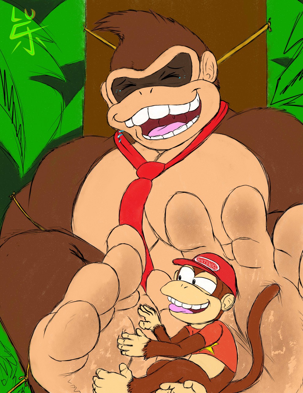 Donkey Kong Tickled. 