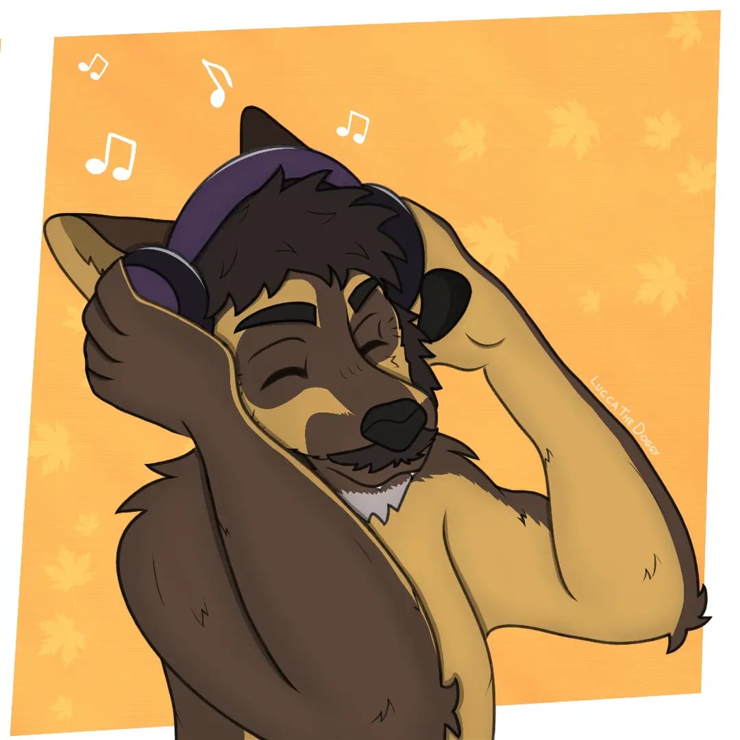 Grooving to that banger beat <3 by LuccaTheDoggy -- Fur Affinity [dot] net