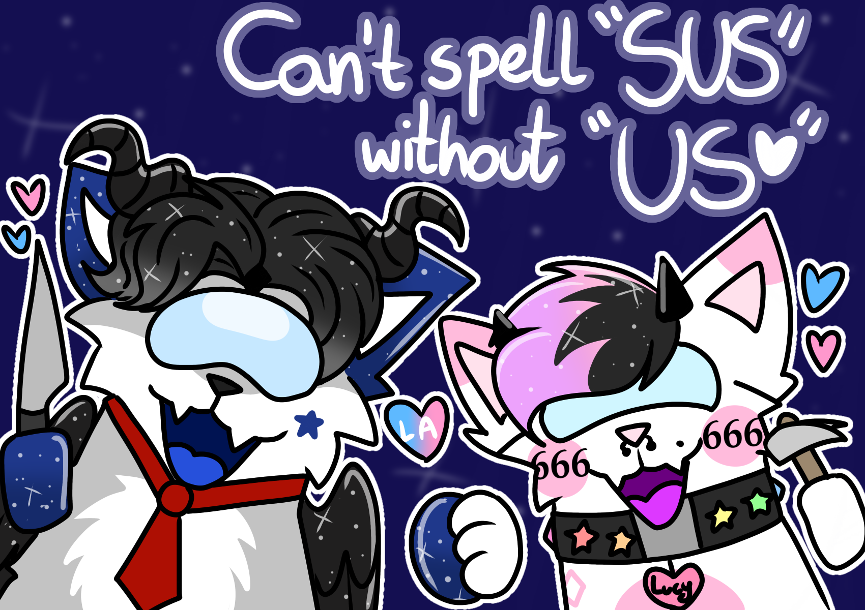 among us Can't spell sus without us | Valentines Among Us PNG JPG