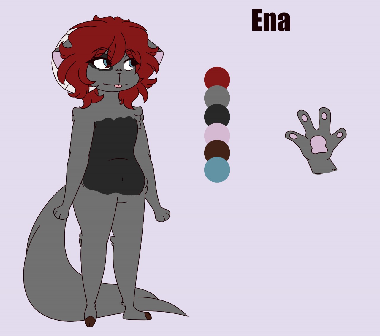 little-emu752: Anime girl, brunette, reference sheet