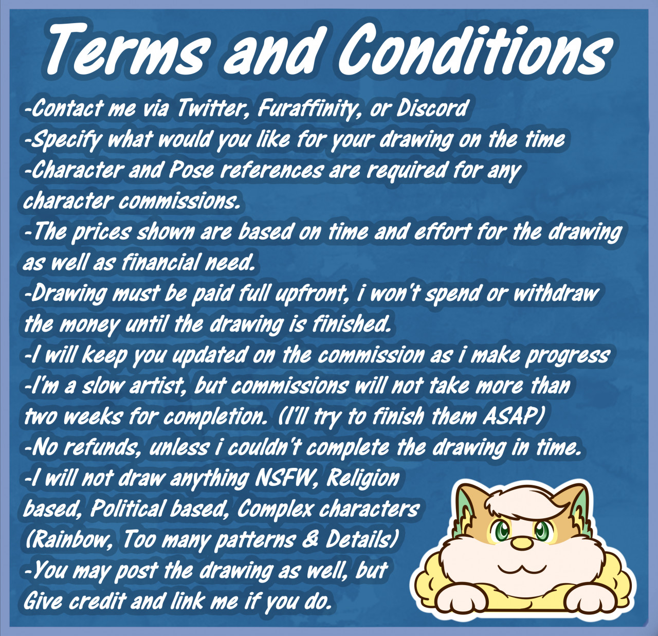 Terms and Conditions - Commission info by LuisTheYamper &ndash; Fur 