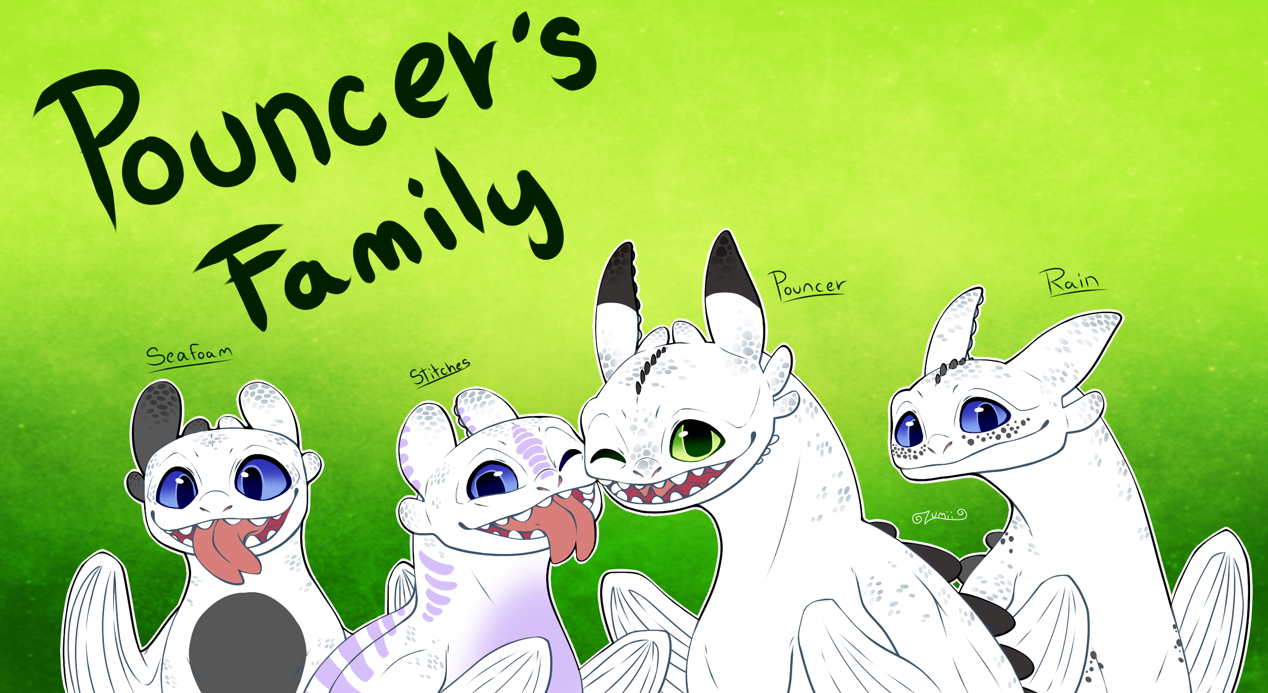 HTTYD: Pouncer's Family by LumiiDragon -- Fur Affinity [dot] net