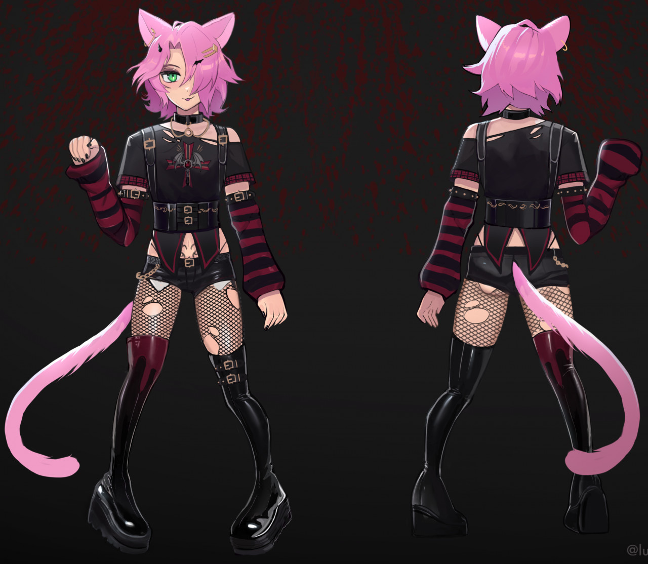 Garou's Goth outfit by Lunabel -- Fur Affinity [dot] net