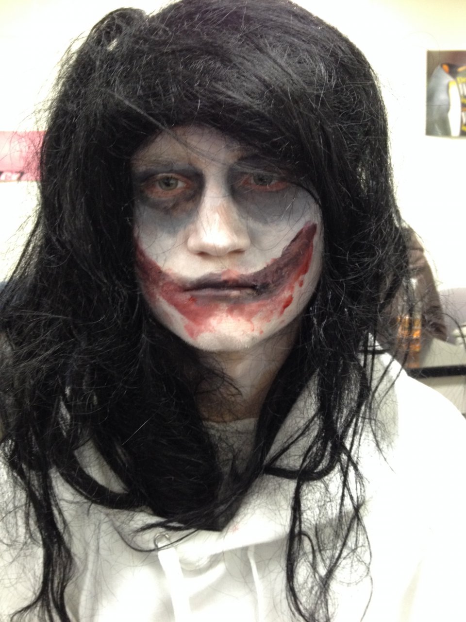 Creepypasta Jeff the killer makeup - halloween