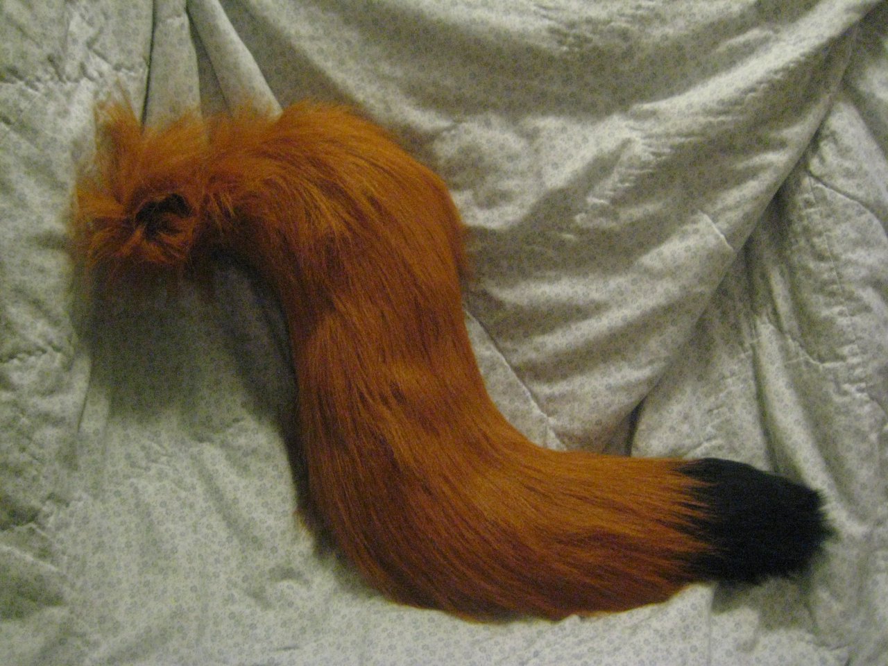 Red Curly Fox Fur Design Tails Boa