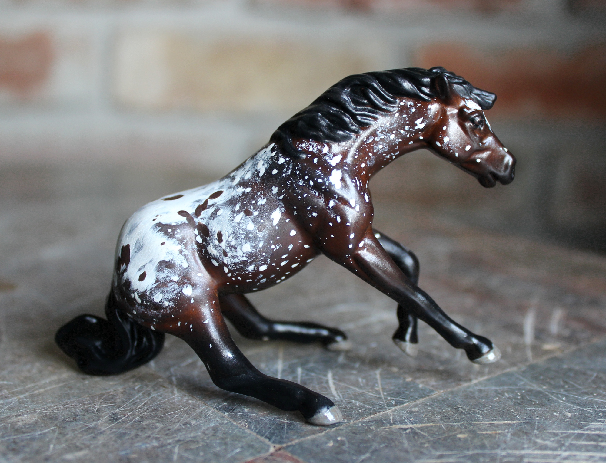 Breyer Horse Stablemate Reiner factory Black Splatter Appaloosa