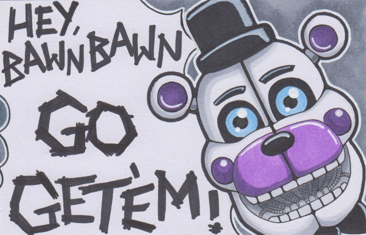 Art Postcard #1 - Funtime Freddy by Lupin_Bun -- Fur Affinity [dot] net