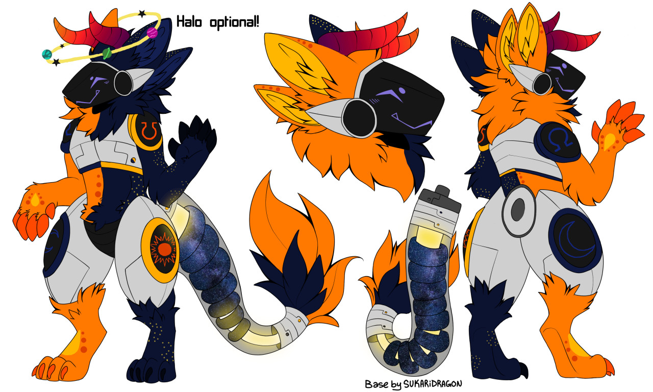 HALO inspired Protogen ref sheet for my partner 🤍 drawn by me