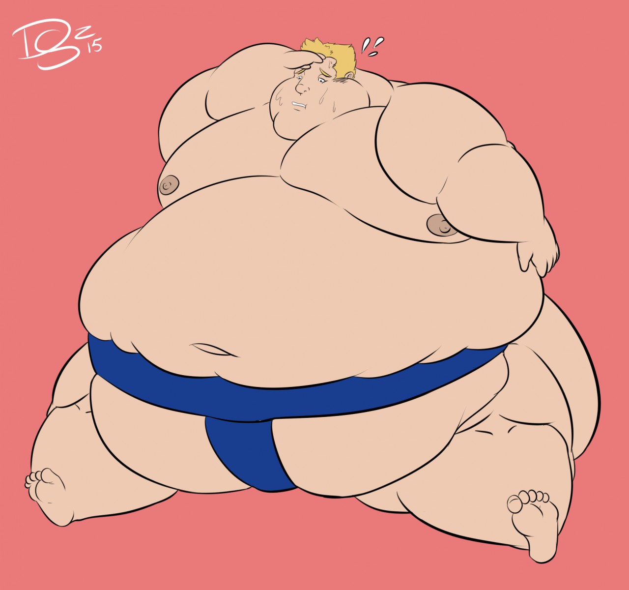 Size. immobile. obese. sumo. belly. wrestler. superchub. 
