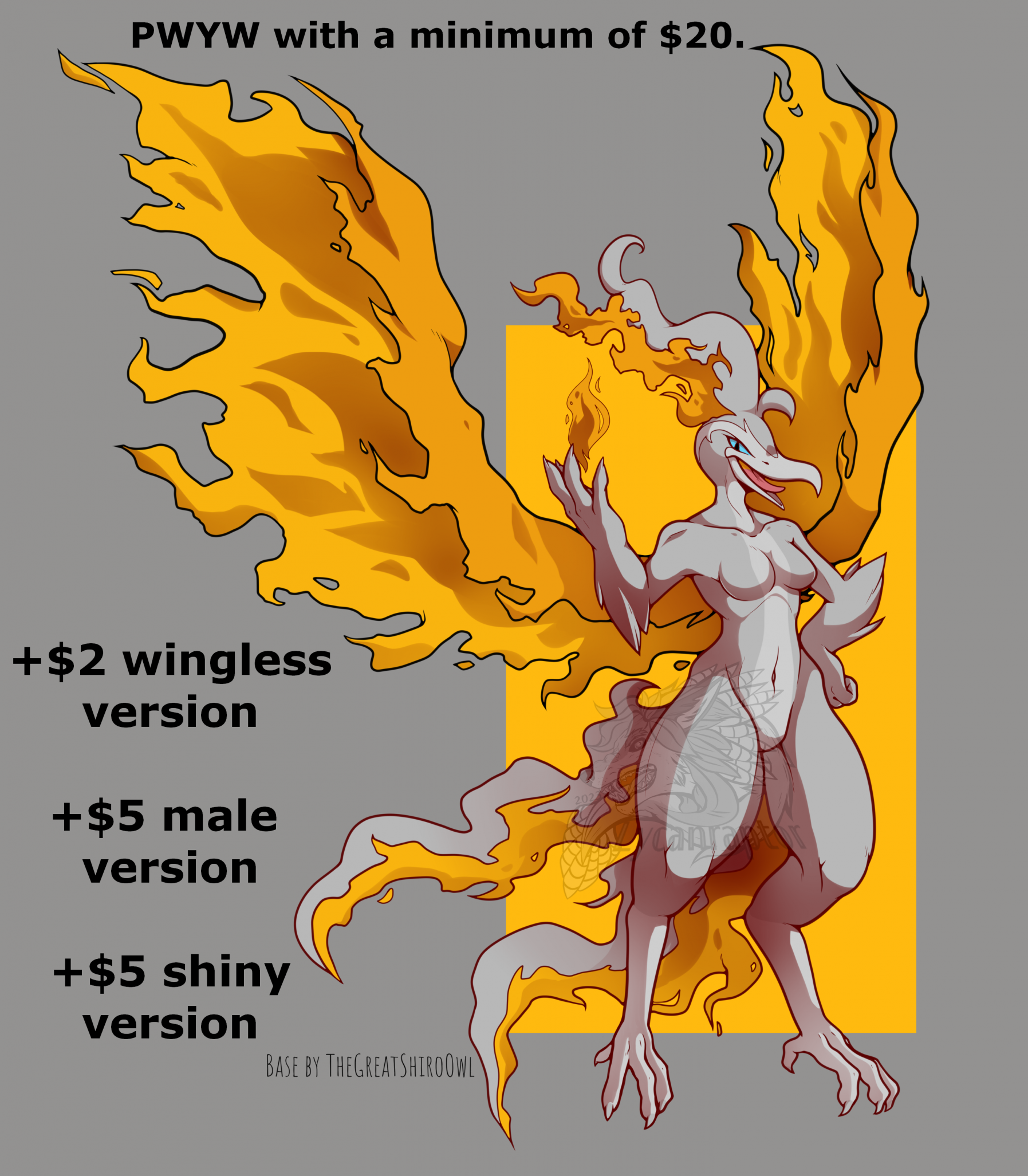 Moltres (Shiny) by kayloara_adopts -- Fur Affinity [dot] net