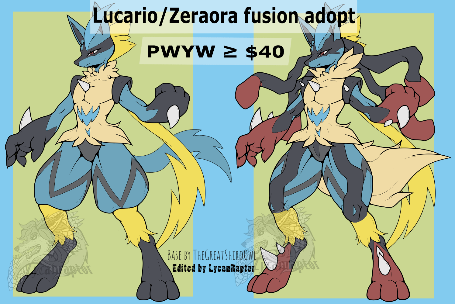 Lucario + Zeraora : r/fakemon