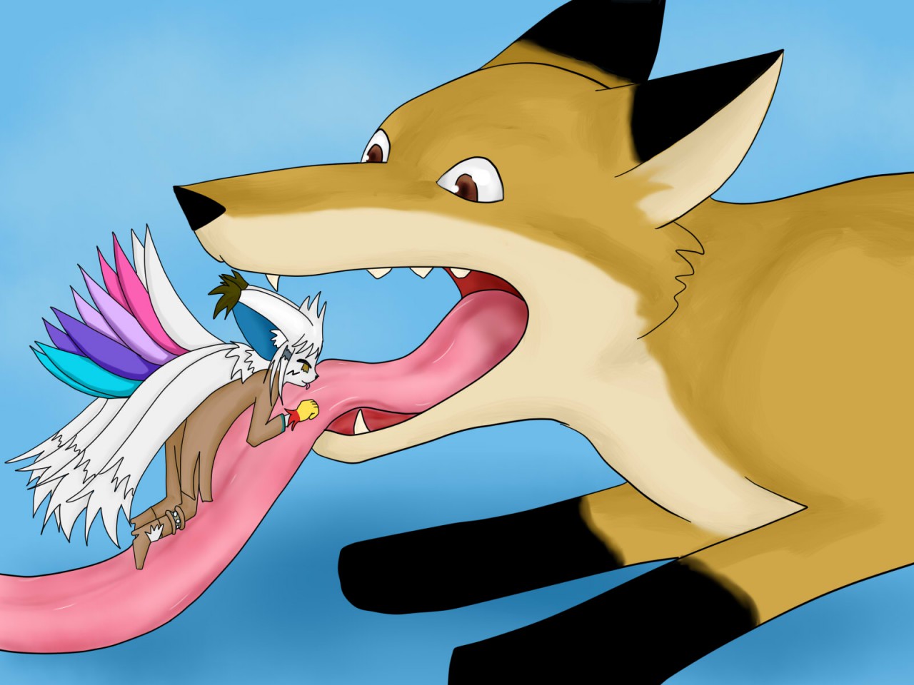 not exactly vore Fox with a long tongue. 