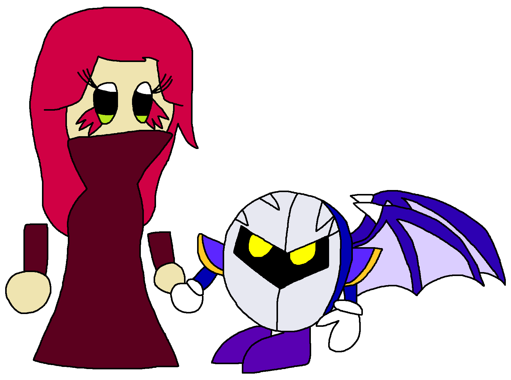 Lily S. on X: ⭐️ Kirby and Meta Knight 🗡 I did this to use as